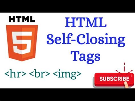 Image result for Self Closing Tags in HTML