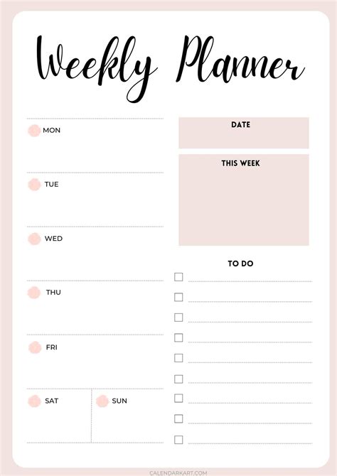 Image result for Weekly Planner Inspiration