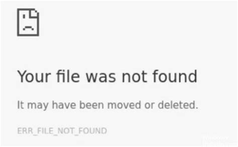 Image result for File Not Found Error Message
