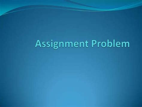 Toradh íomhá ar Assignment Problem Questions in Or