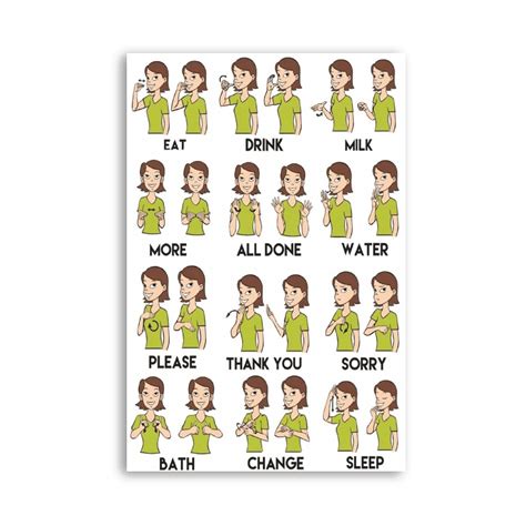 Image result for Free Sign Language Chart