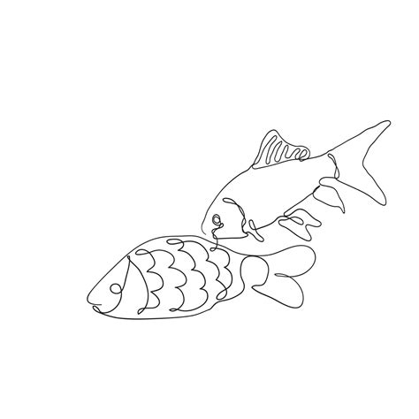 Image result for Continuous Line Drawing Fish