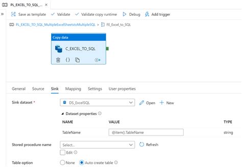 Excel to Azure SQL に対する画像結果