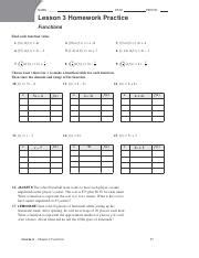 Chapter 4 Lesson 3 Homework Practice Functions に対する画像結果