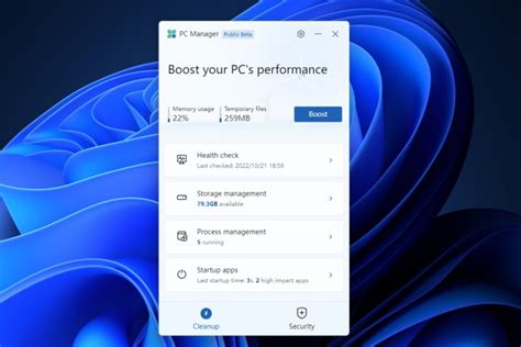PC Manager Windows 11 に対する画像結果