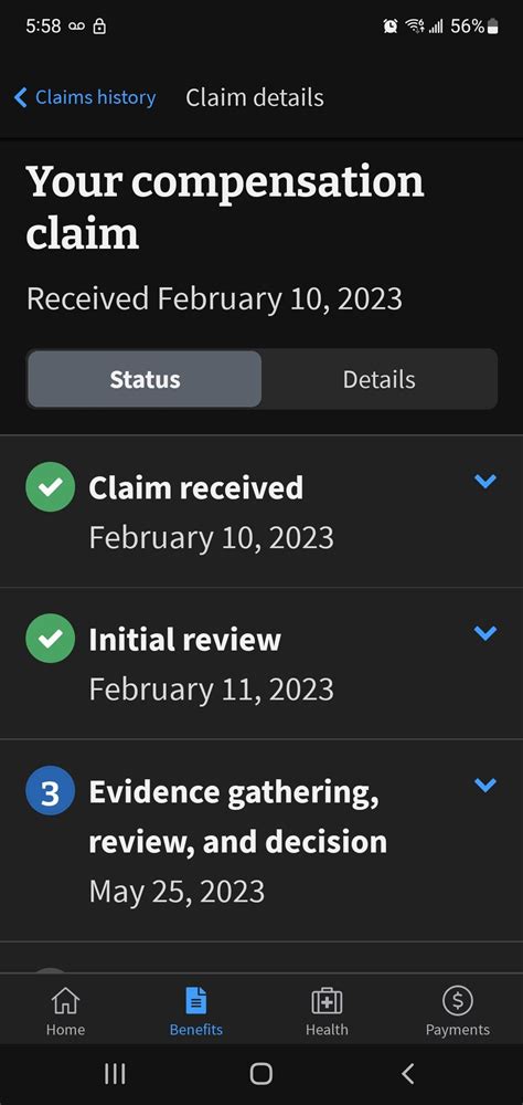 Claim Status of VA Claims に対する画像結果