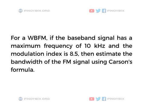 Toradh íomhá ar Bandwidth of a Signal Formula