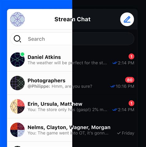 UI Chat Flutter に対する画像結果