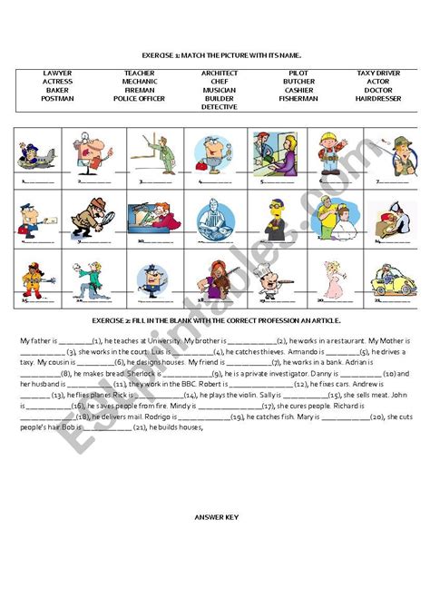 Afbeeldingsresultaten voor Jobs Matching Worksheet