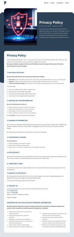 Image result for HTML/CSS Privacy Example