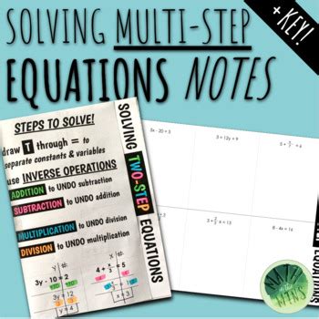 Image result for Multi-Step Equations Notes