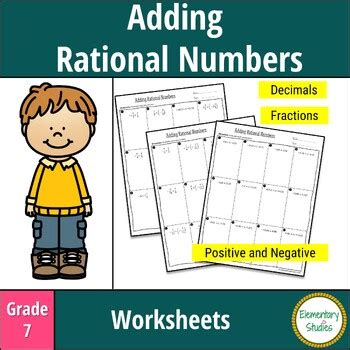 Image result for Rational Numbers Addition Worksheet