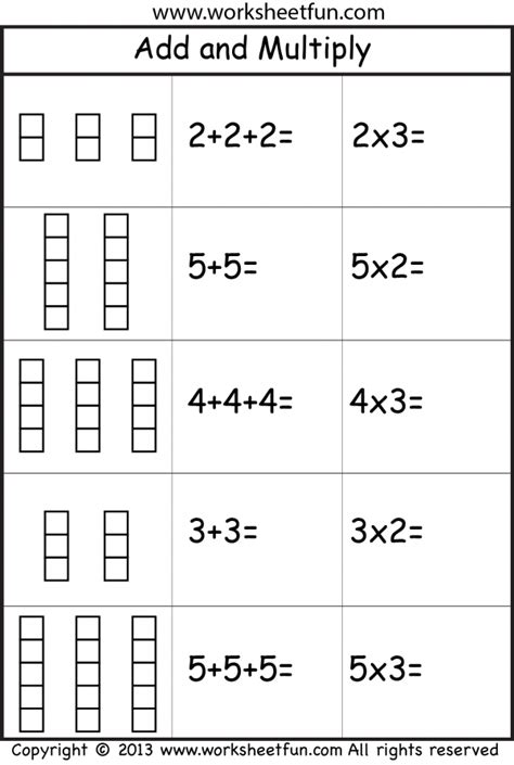 Image result for Addition and Multiplication Worksheets