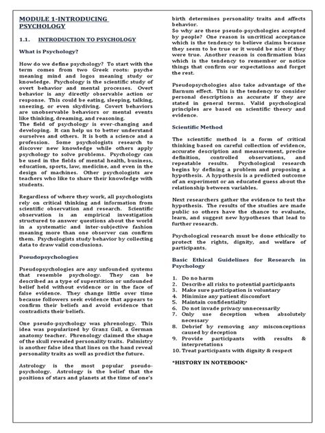 Image result for Psychology Freshman Course Module DTU PDF