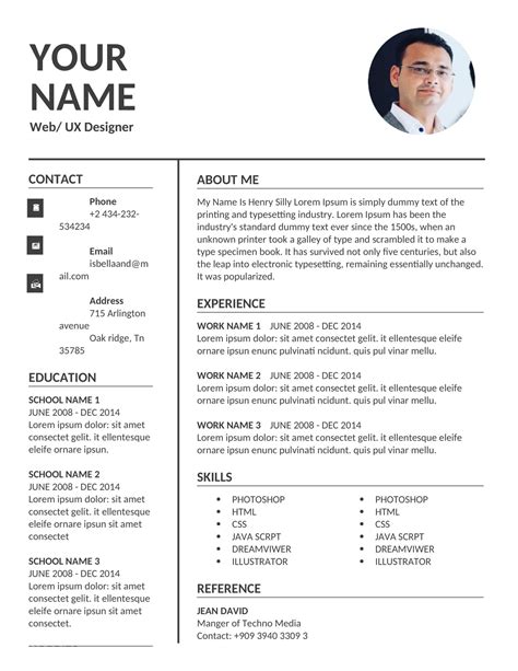 Image result for Sample Resume Format Free Download