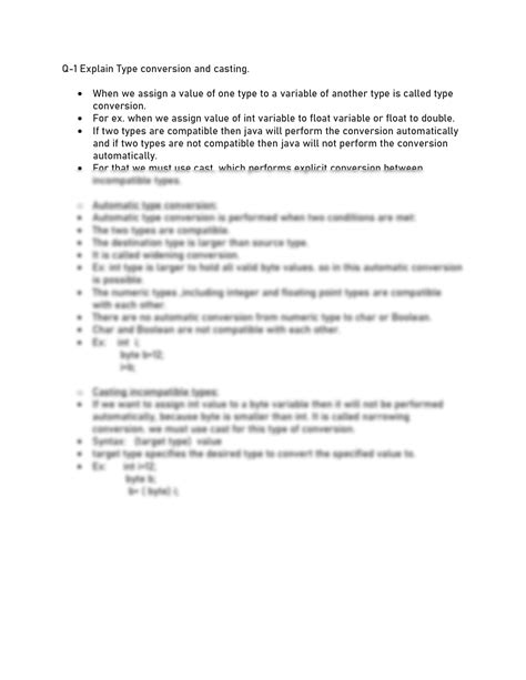 Type Casting Conversion in Table in Java に対する画像結果