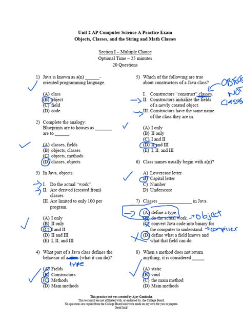 AP Computer Science Java Practice Exam に対する画像結果