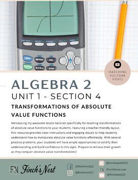 Transformations of Absolute Value Functions Lesson に対する画像結果