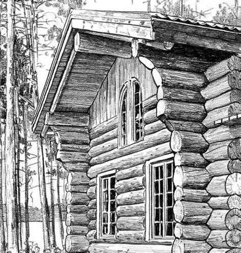 Image result for Log Cabin Drawings