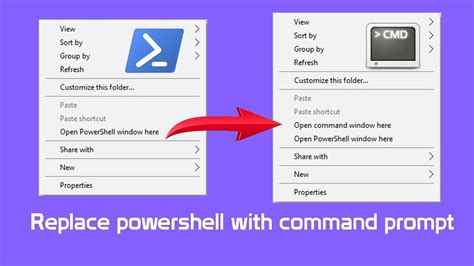 Image result for How to Replace PowerShell with Command Prompt