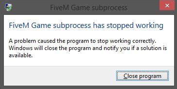 Fivem Game Subprocess に対する画像結果