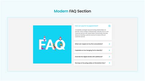 Toradh íomhá ar Simple FAQ Section Design