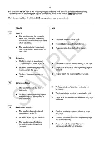 Image result for Tkt Module 2 Test 58 Answers