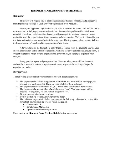 Research Paper Assignment Instructions に対する画像結果