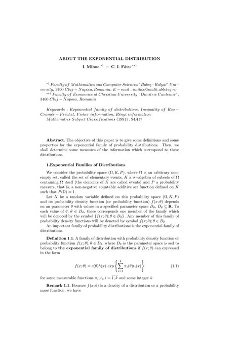 Image result for The Exponential Distribution PDF