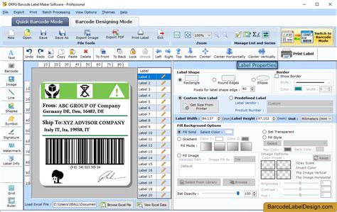 Screenshots of Barcode Label Design Software – Professional to learn ...