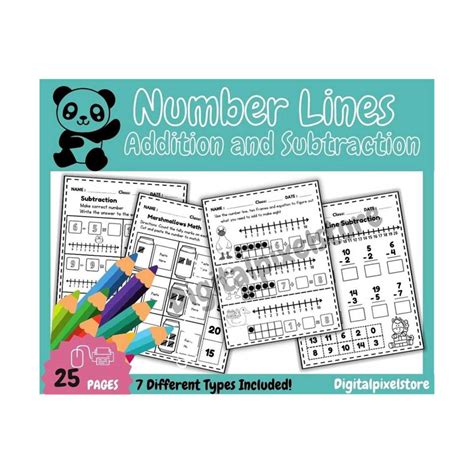 Number Line Addition Worksheets PDF に対する画像結果