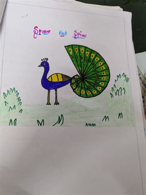 Toradh íomhá ar Square Root Spiral Drawing Pattern Drawing