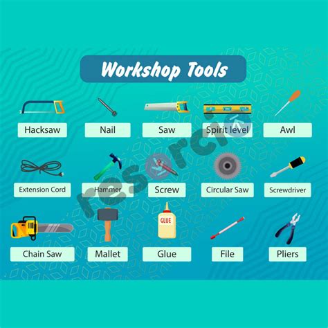 Image result for Workshop Tools Worksheet