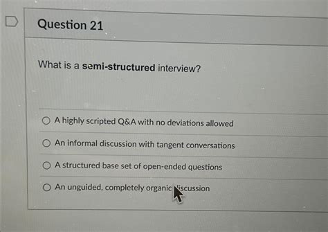 Image result for Example of Semi Structured Interview Question