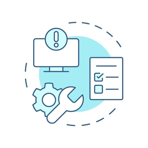 Exceptions management soft blue concept icon. Checklist, compliance ...