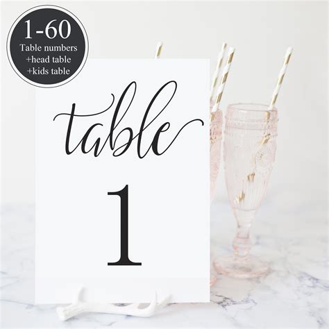 Toradh íomhá ar Table Numbers Free Printable Template