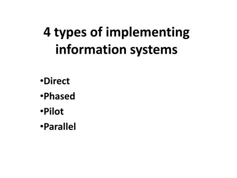 Image result for Four Types of System Implementation