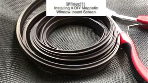 Explaining The Installing Of A DIY Magnetic Window Insect Screen - YouTube