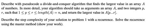 Image result for Divide and Conquer Algorithm in Pseudocode