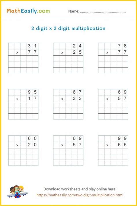 Image result for 2-Digit Multiplication of Third Class