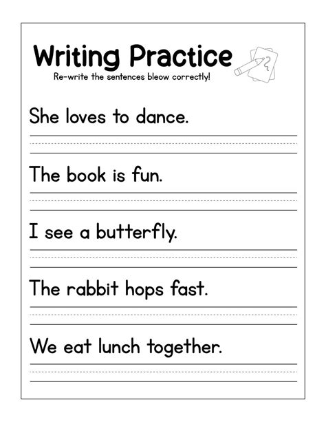 Image result for Sentence Writing Worksheet with Word Bank