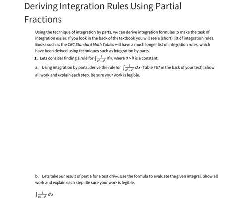 Image result for Basic Partial Integration Rules