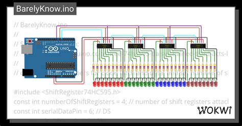 Image result for Arduino and 74HC595 Daisy Chaining