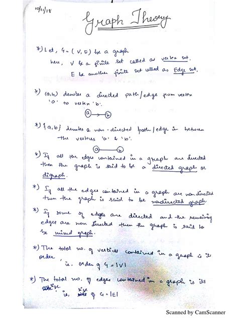 Discrete Maths Complete Notes Graph Theory | PDF