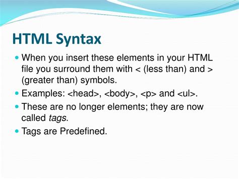 Image result for HTML Syntaz