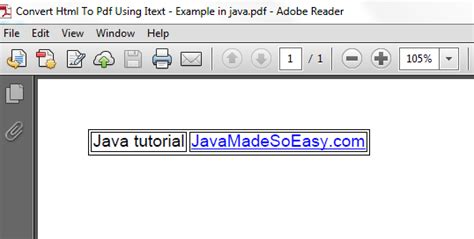 iText PDF Java に対する画像結果