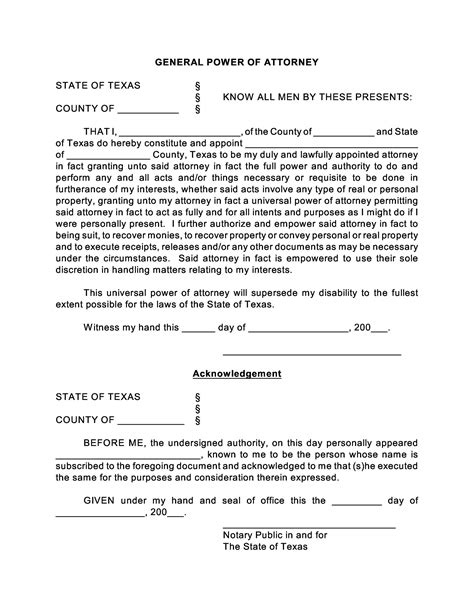 Power of Attorney Form Template に対する画像結果