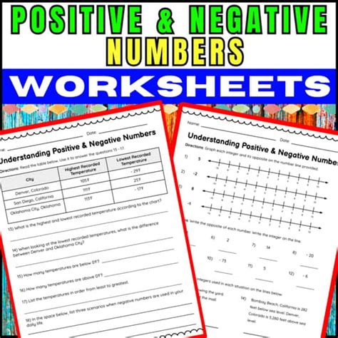 Image result for Notes About Negative and Positive Numbers