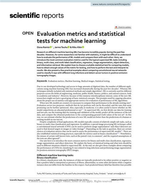 Machine Learning Testing Metrics に対する画像結果