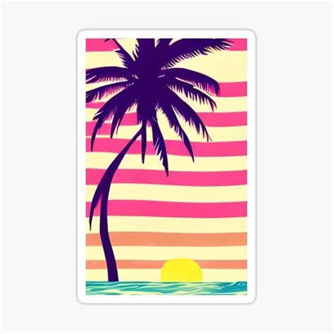 Palm Tree Sunset Sticker に対する画像結果